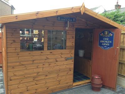 Customer converted their shed into a pub