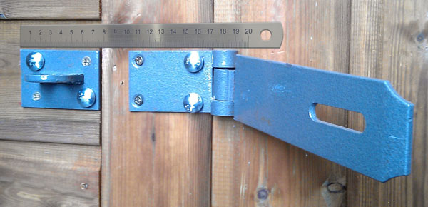 security door hasp & staple lock