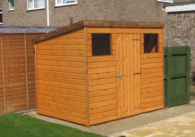 pent-c wooden shed