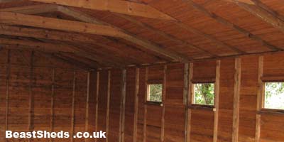 shed roof underside